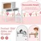 Kids Wooden Desk and Chair Set with 4-tier Storage Shelves and 2 Open Drawers